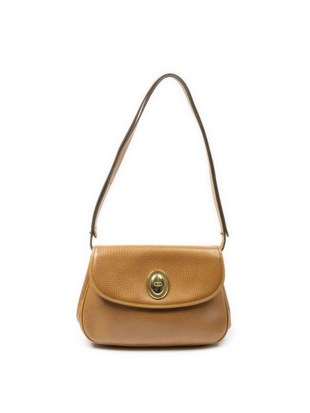Dior Vintage CD Flap Bag Tampebbled Leather